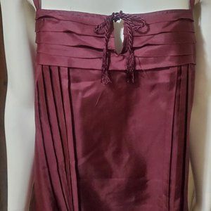 Women's wine-colored silk top, spaghetti straps. 100% silk, Old Navy.